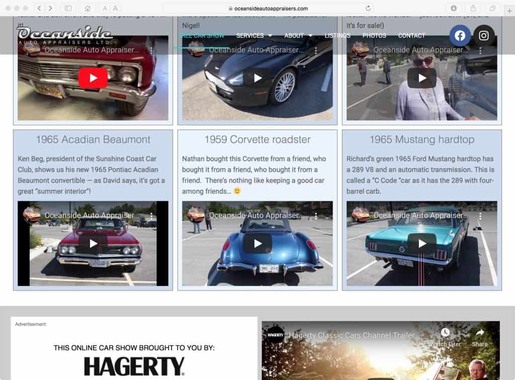 Oceanside Auto Appraisers website redesign – small business web design case study by Spine & Leaf Media